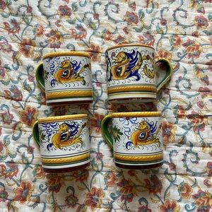Vintage Deruta of Italy Mug set